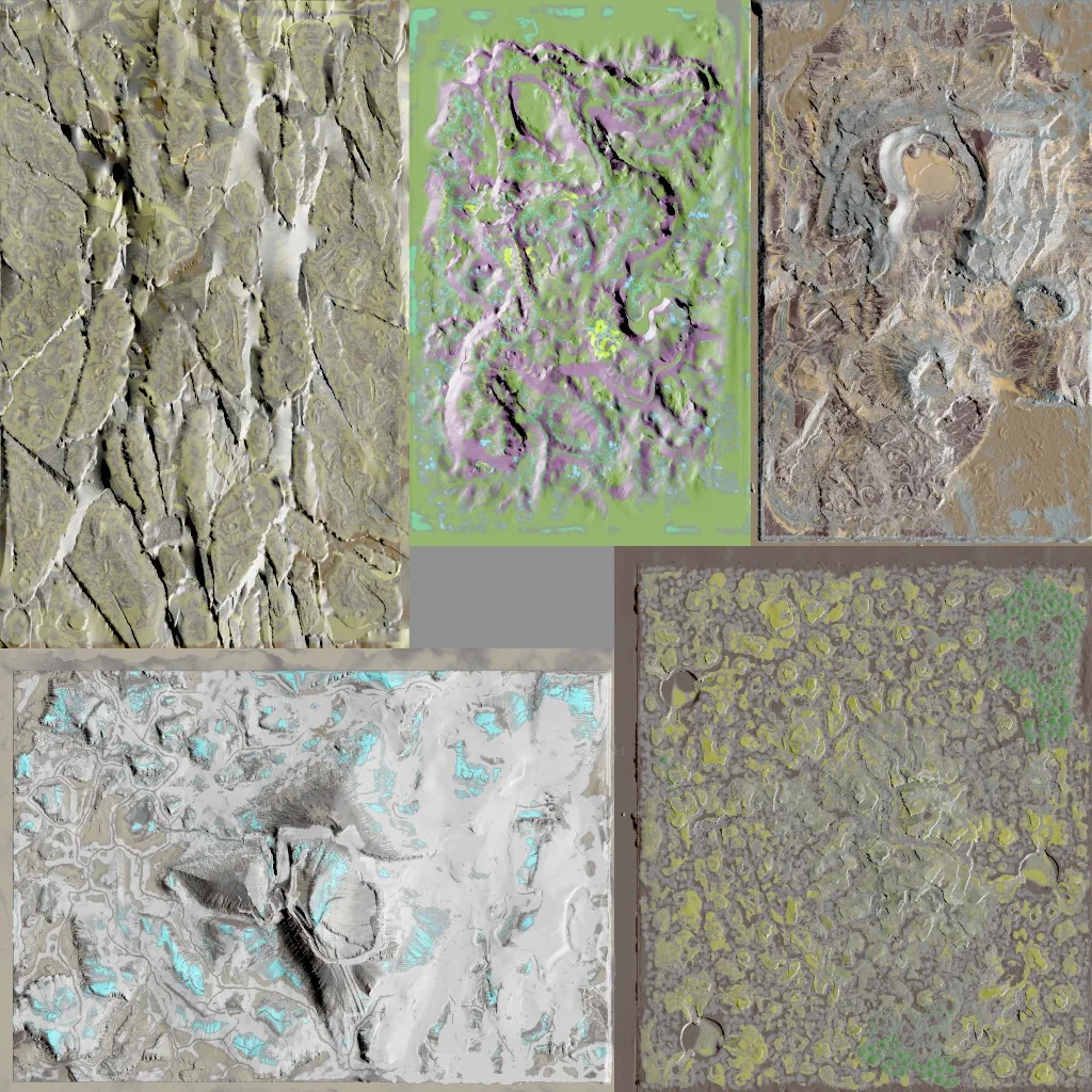 Carte topographique de Genesis Part 1 sur ARK Survival Ascended
