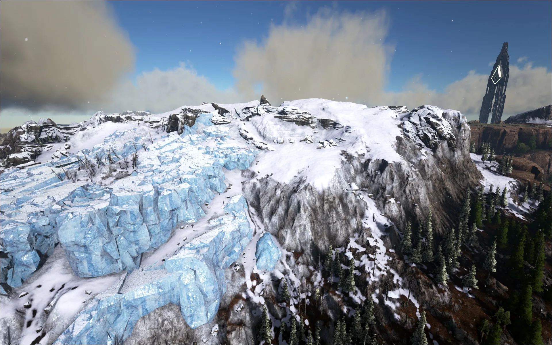 Blizzard Peak sur Ragnarok, image issue d'ARK Wiki