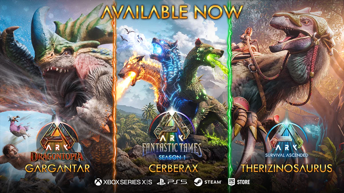 Therizino TLC, Cerberax et Gargantar maintenant disponibles